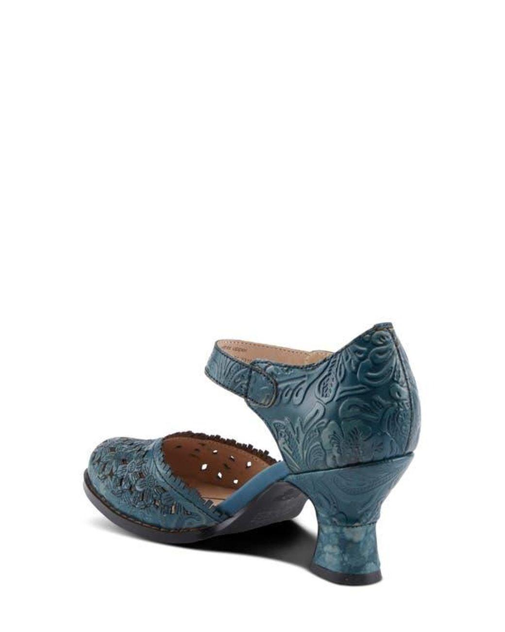 Spring Step Blue Visioniary Ankle Strap Pump