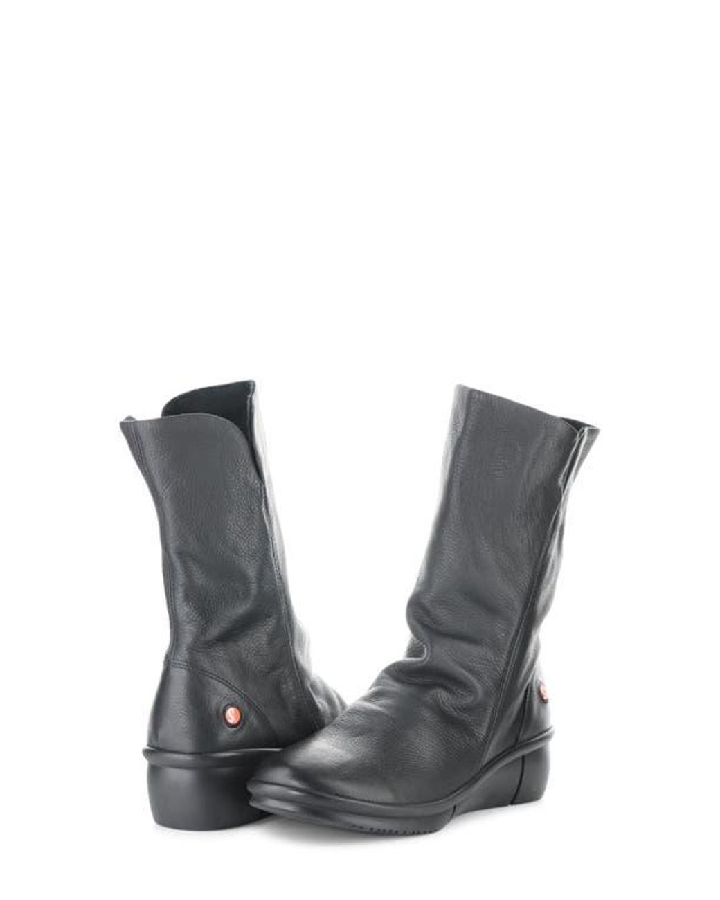 Softinos Black Rott Wedge Boot