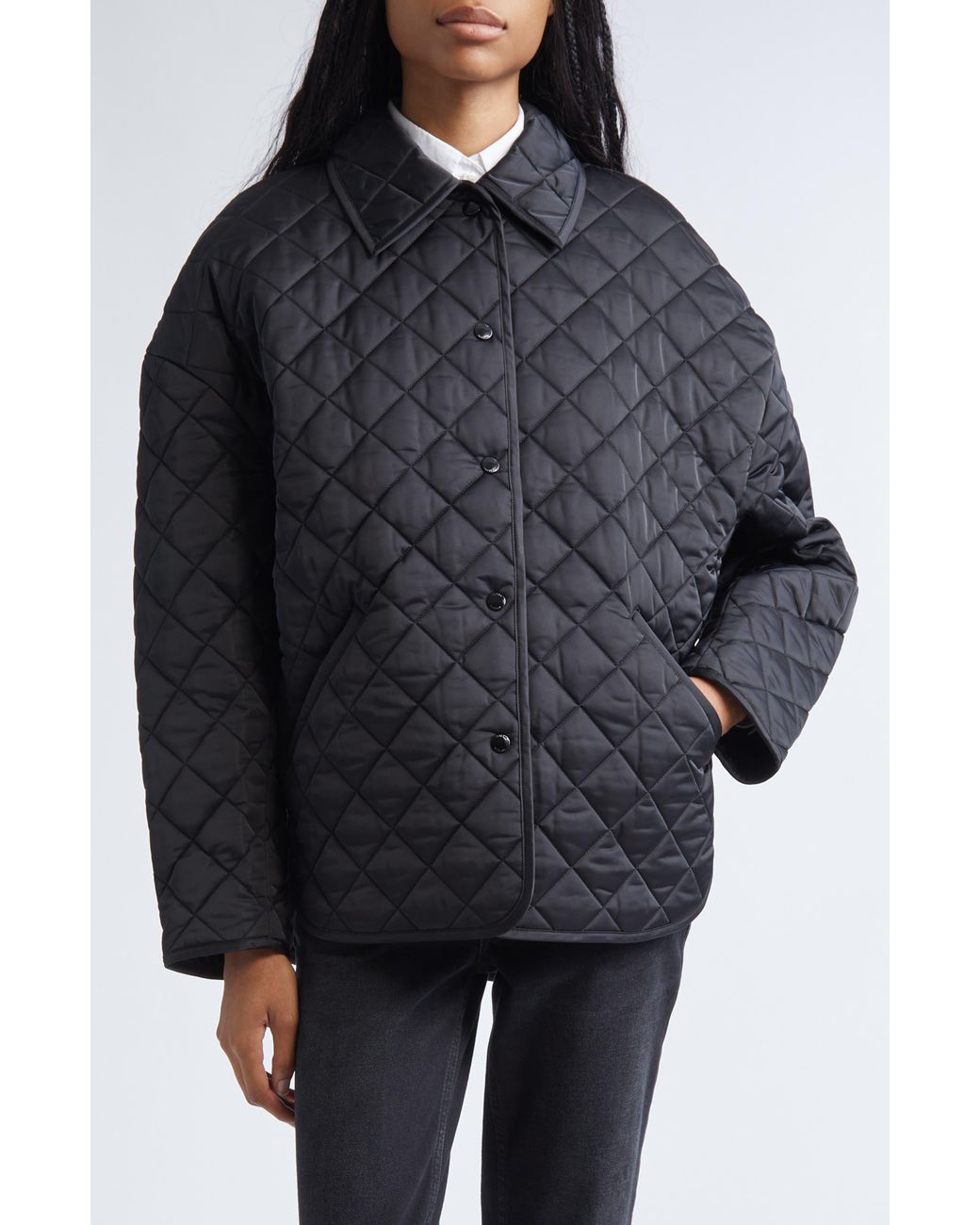 Totême Black Oversize Quilted Jacket