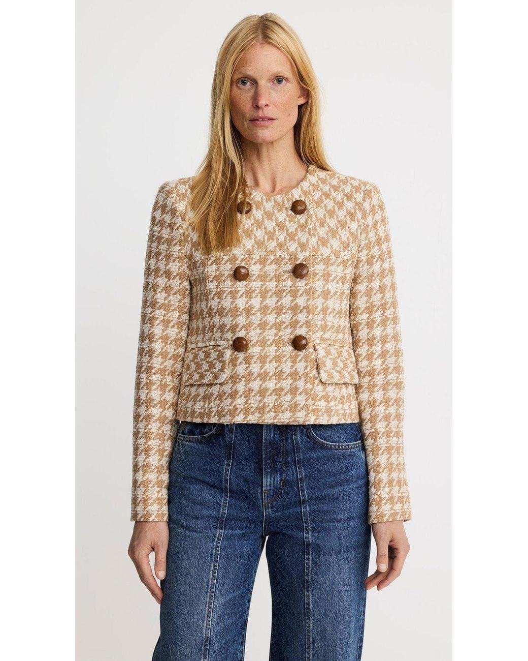 Smythe Blue Collarless Db Mini Jacket