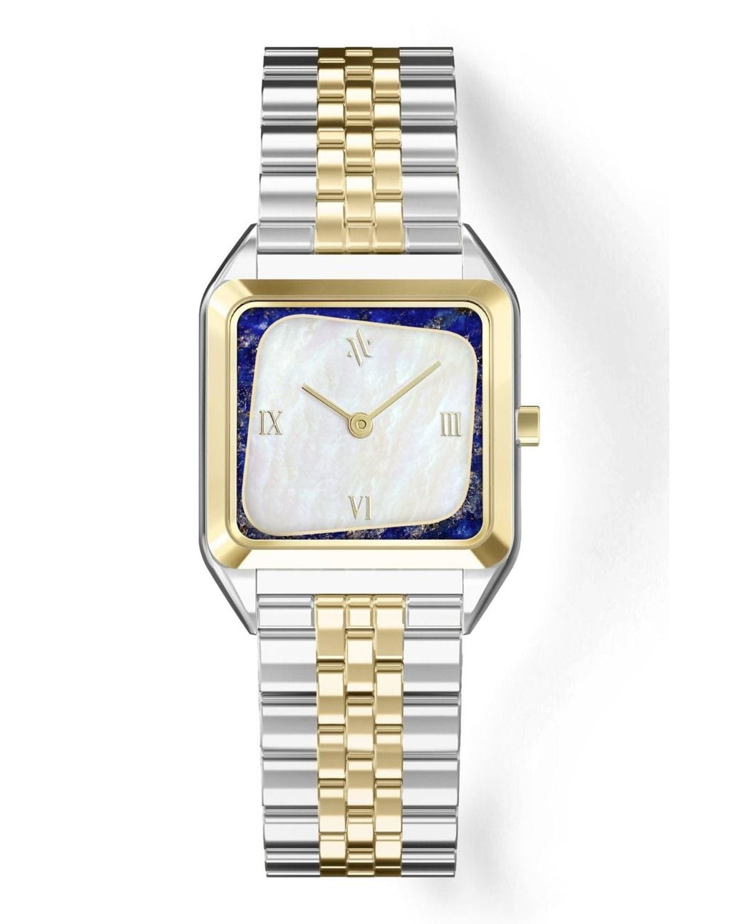 VANNA Metallic Geminus Double-Gemstone Watch
