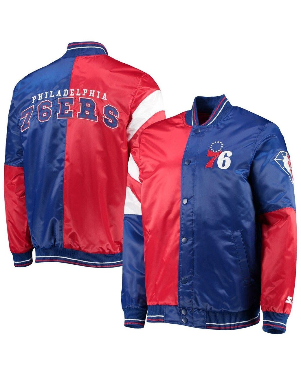 Men's Chicago Cubs Mitchell & Ness Royal Satin Full-Snap Jacket