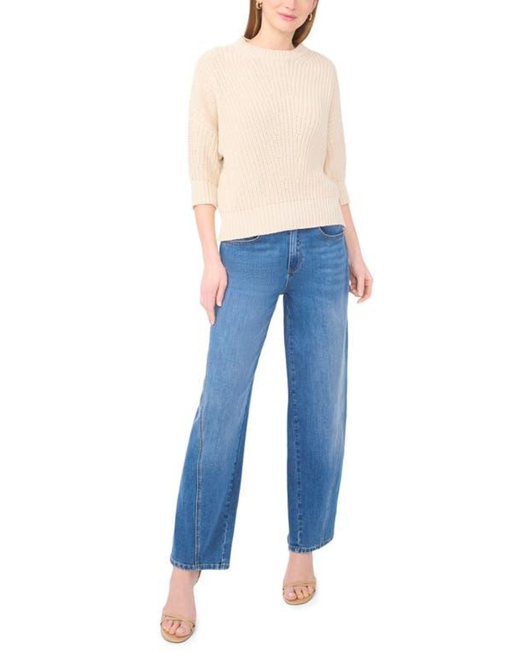 Vince Camuto Blue Crewneck Sweater