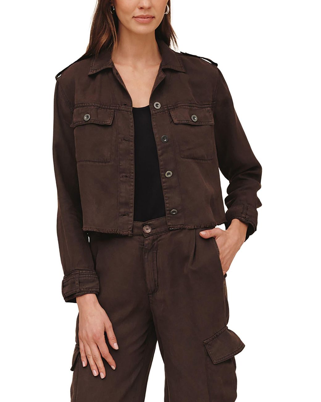 Bella Dahl Black Cropped Utility Jacket