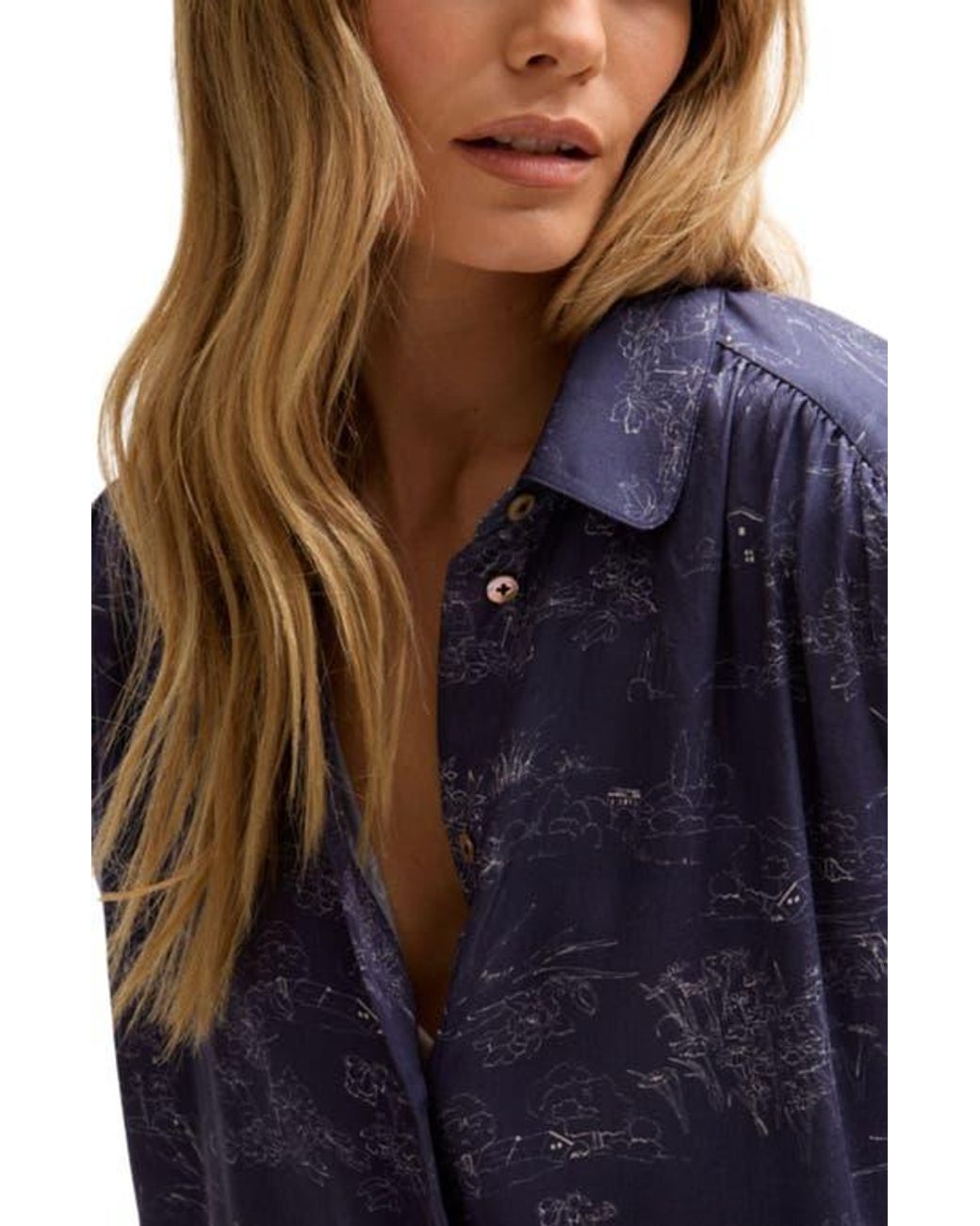 Lily and Lionel Blue Marrianne Peter Pan Collar Shirt