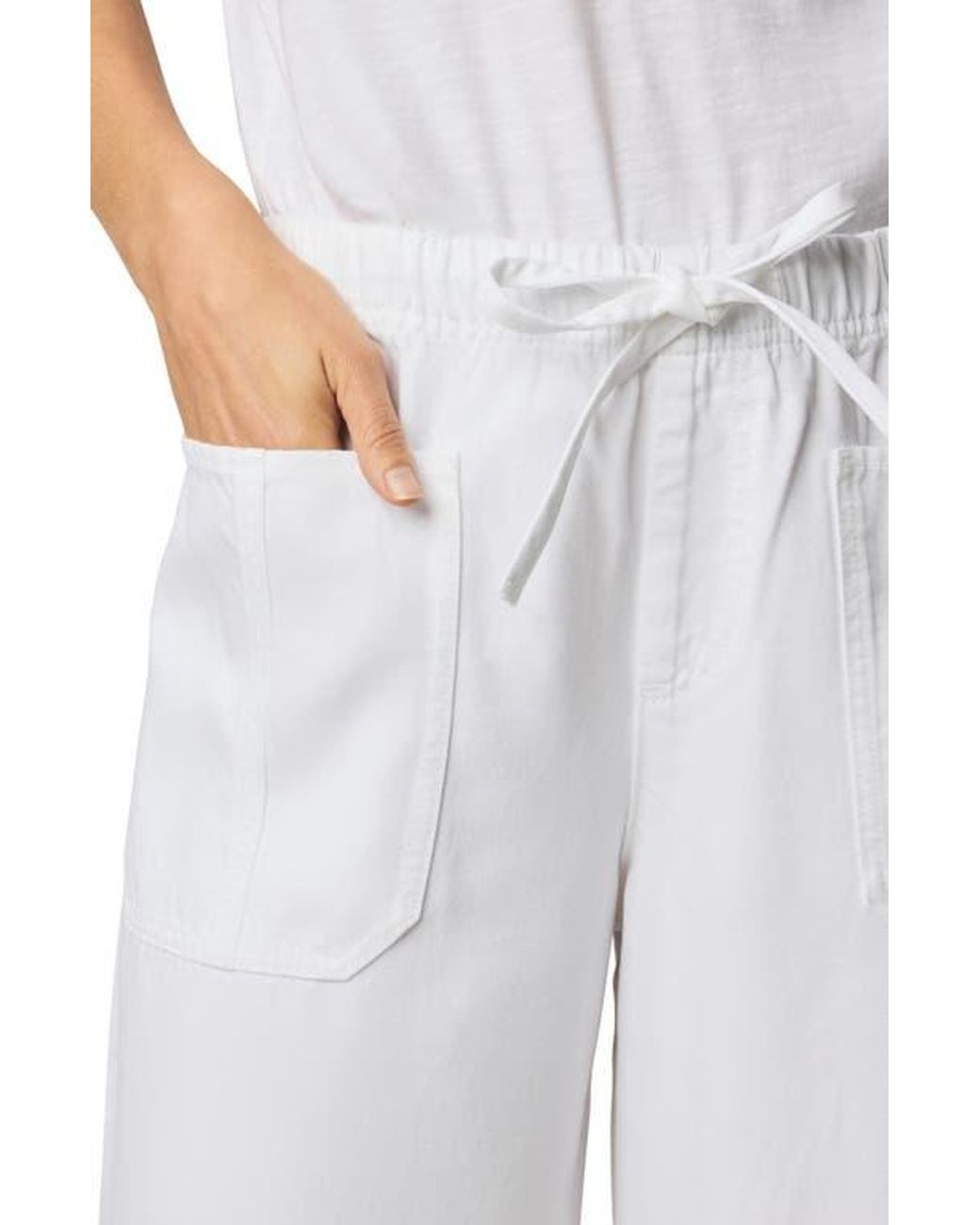 Splendid White Denim Drawstring Pants