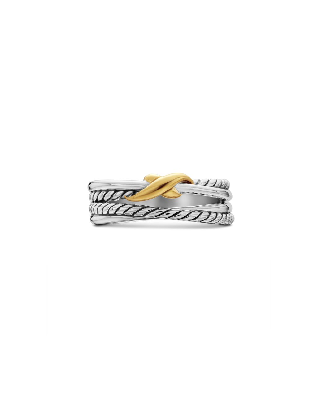 David Yurman White X Crossover Band Ring
