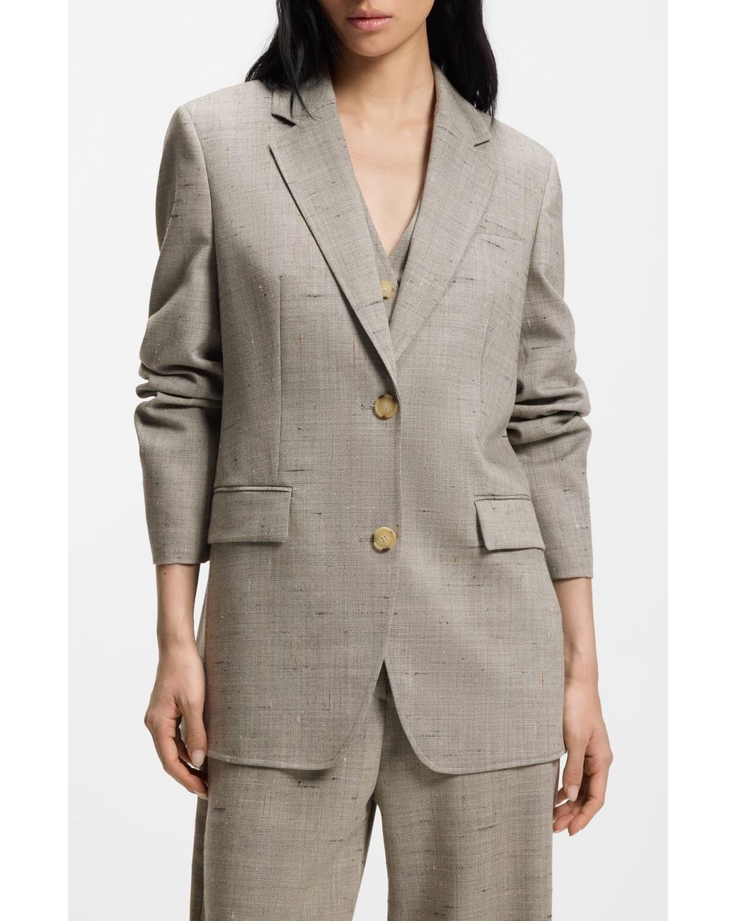 Boss Natural Jemma One-Button Blazer