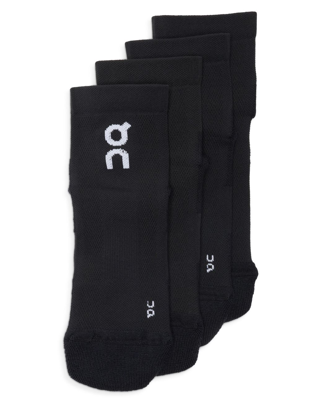 On Shoes Black Core Mid 2-Pack Running Socks