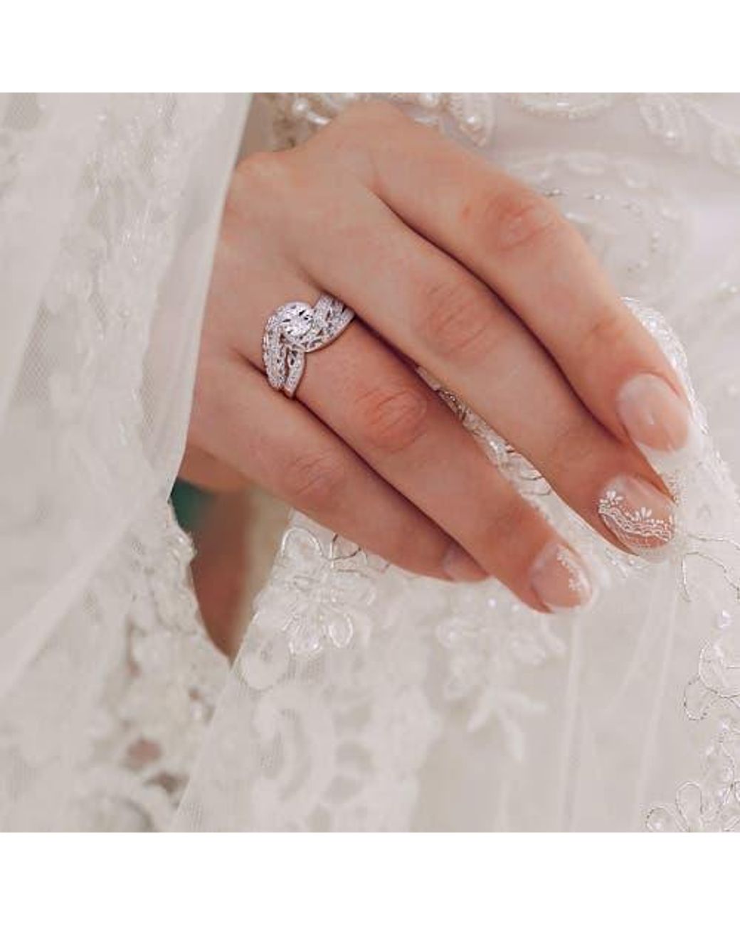 Julianna B Diamond Vintage Bridal Ring in Metallic | Lyst