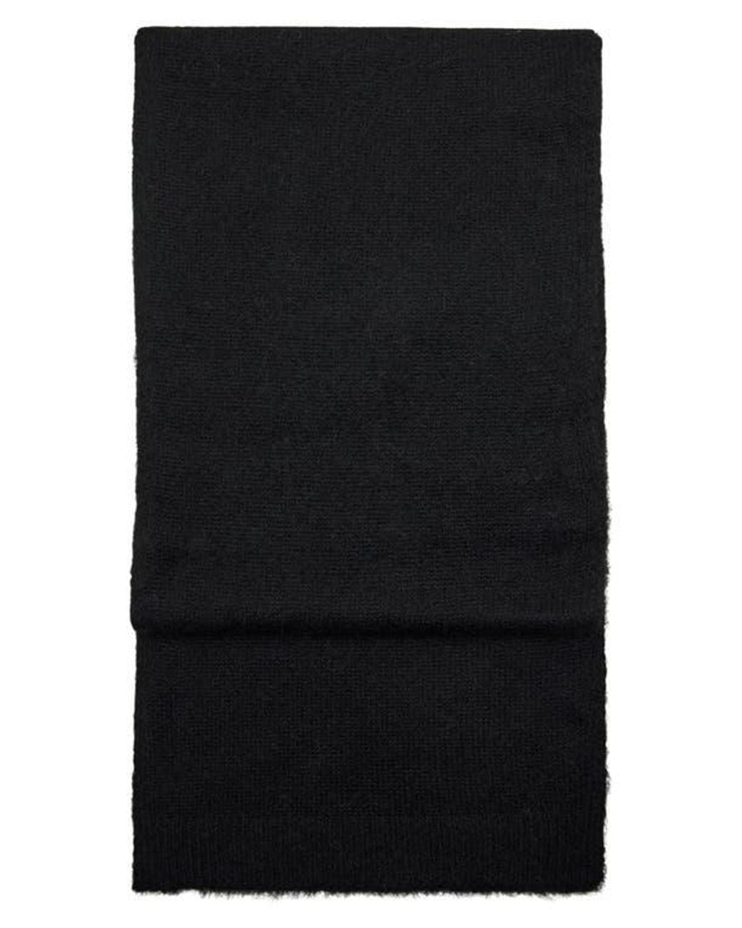 Mango Black Knit Fringe Scarf