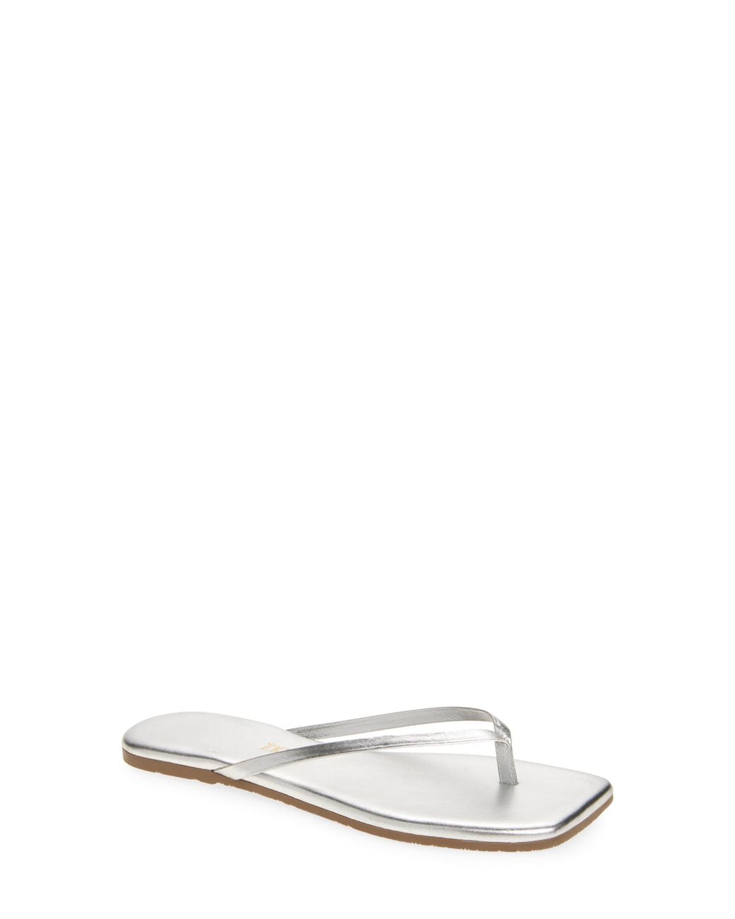 TKEES White Lily Square Toe Flip Flop