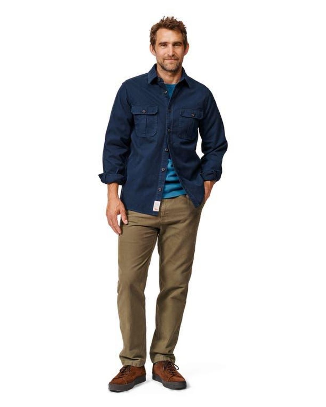 aubi Blue Dovedale Overshirt for men