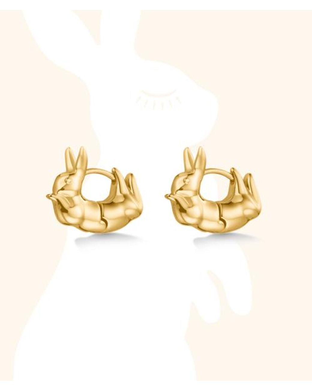 Hey Harper Metallic Rabbit Earrings