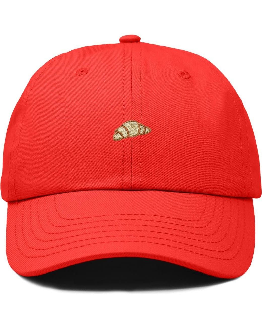 Alix Red Croissant Dad Cap