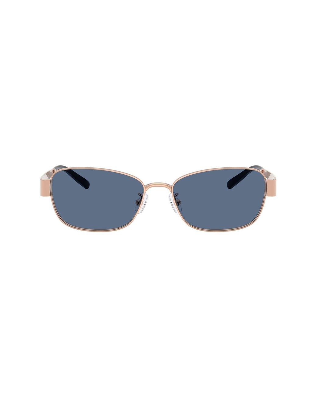 Tory Burch Blue 55Mm Gradient Polarized Rectangular Sunglasses