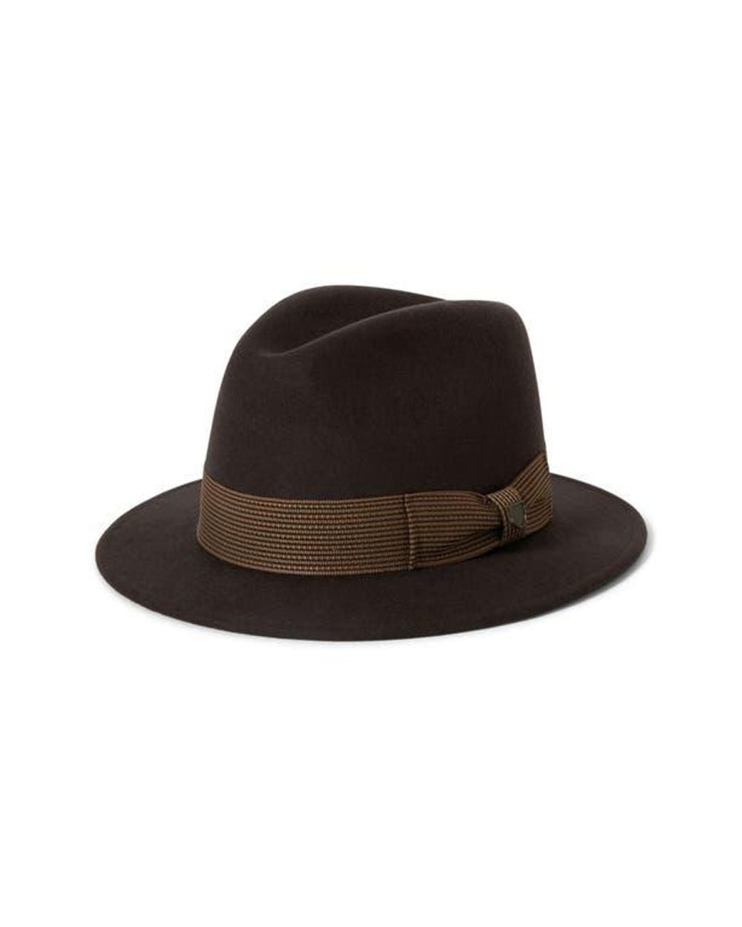 Brixton Brown Roma Wool Felt Fedora for men