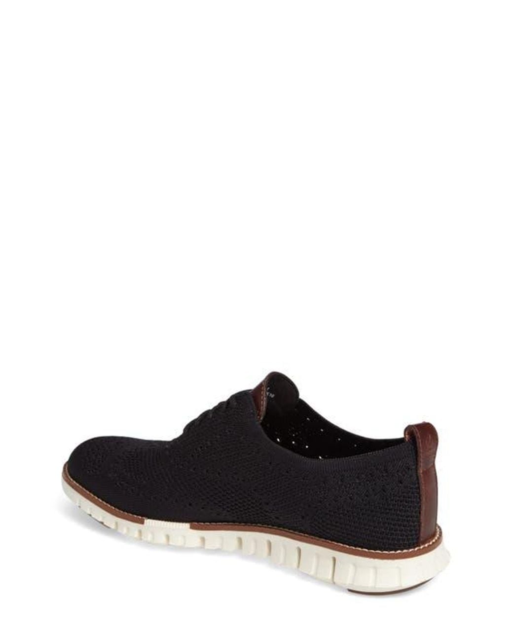 Cole Haan Black Zerogrand Stitchlite Wing Oxford for men