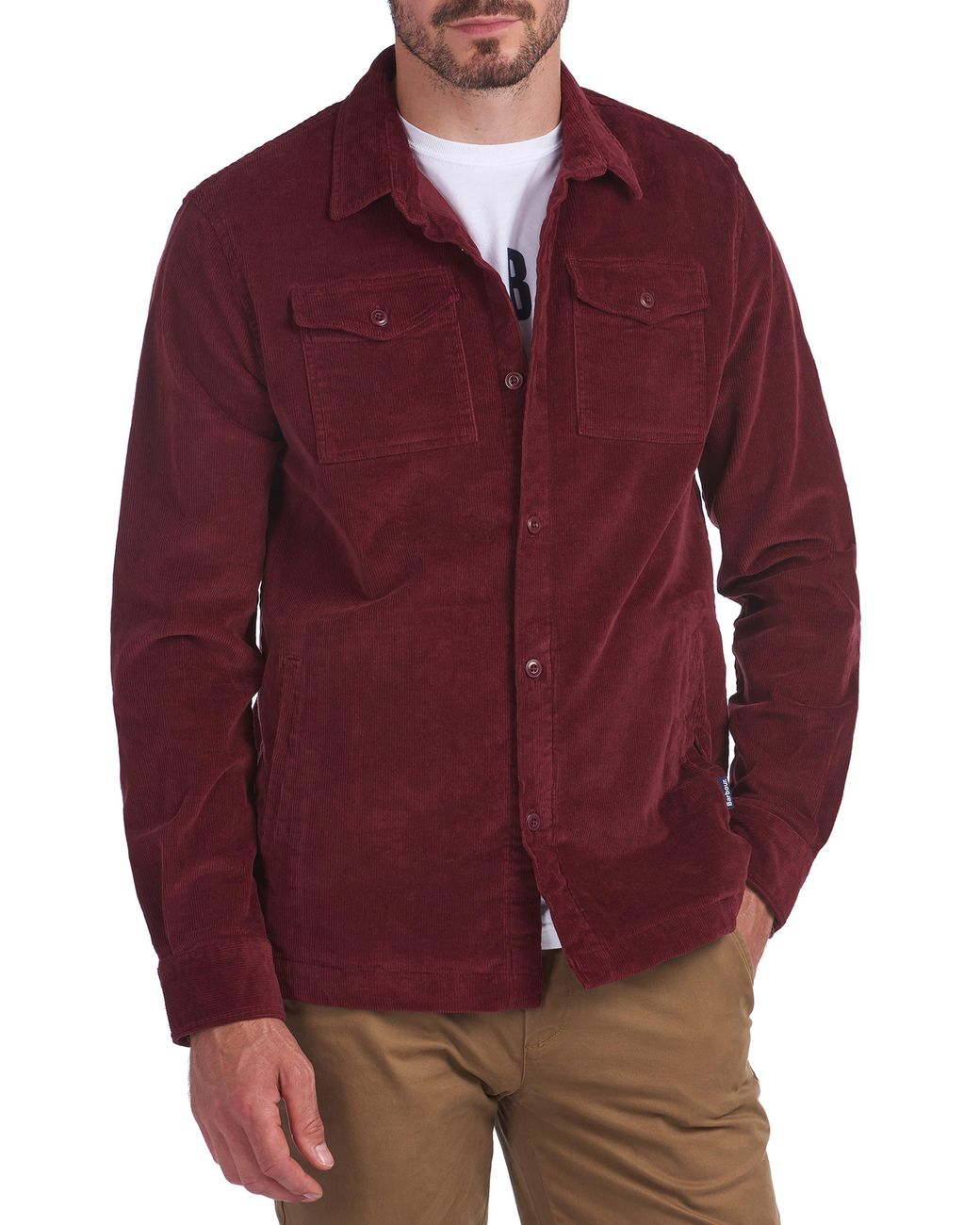 barbour cord overshirt
