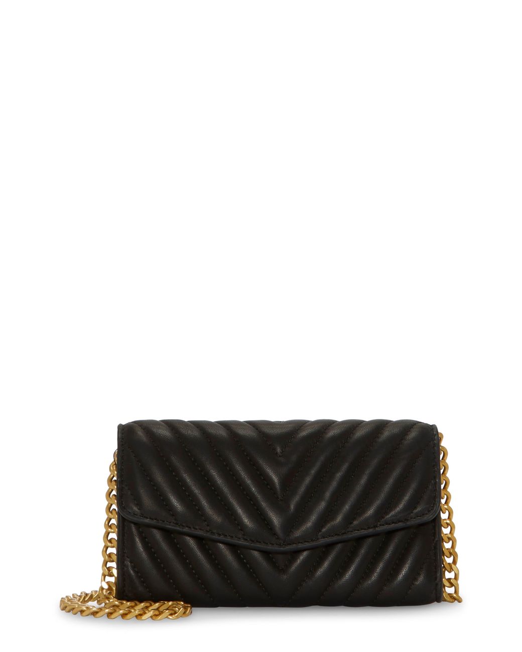 Vince Camuto Theon Quilted Wallet On A Chain in Black | Lyst