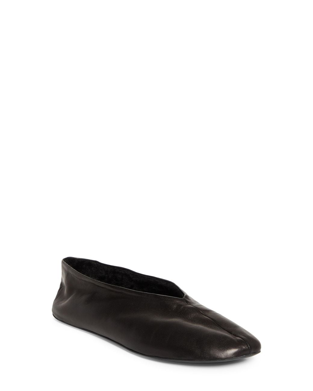 The Row Black Stella Ballerina Flat