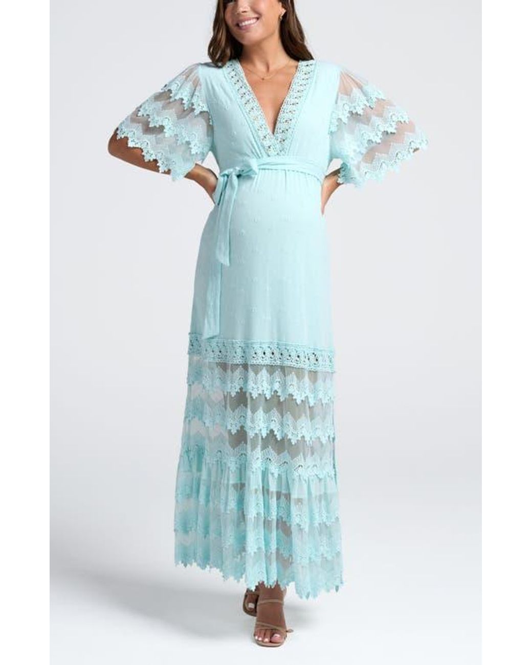 chinese dress ladies Bumplook Boho Photoshoot Maternity Maxi Dress