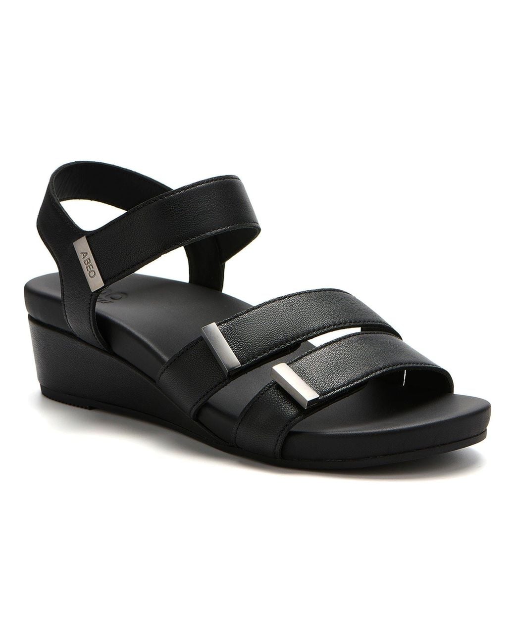 ABEO Black Riviera Ii Strap Sandal