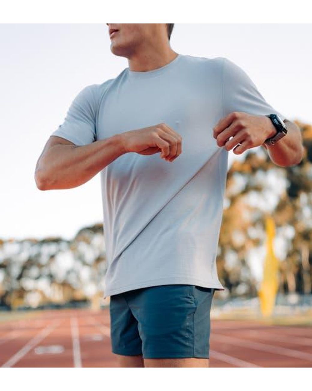 while on earth™ Gray Persist Tee for men