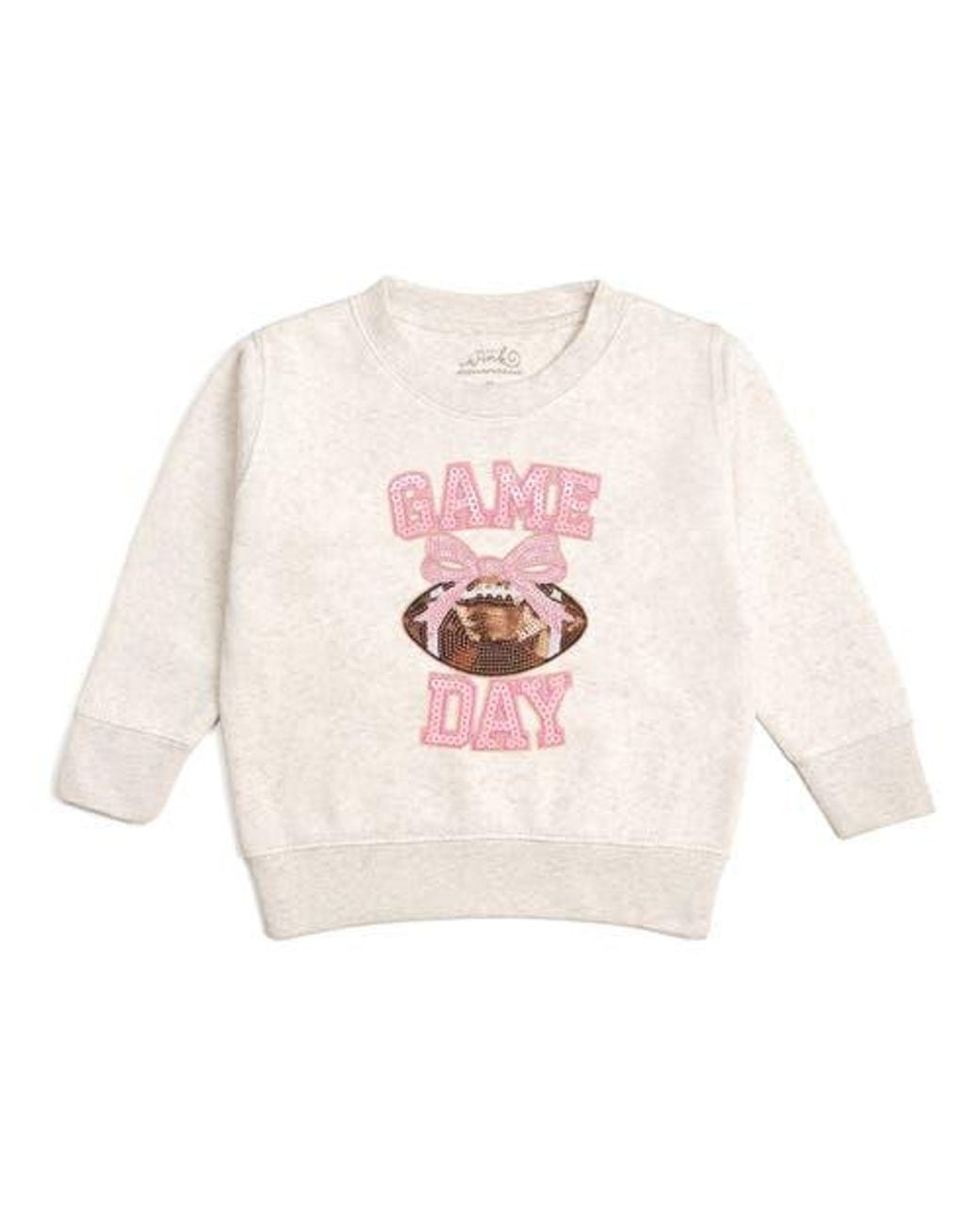 Sweet Wink White Game Day Sequin Patch Sweatshirt