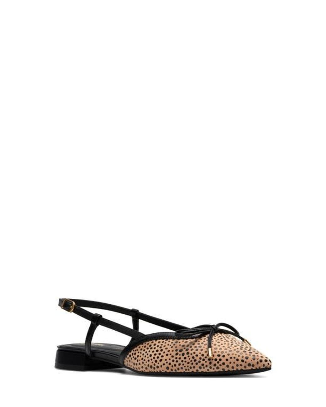 Clarks White Sensa Bow Slingback Flat