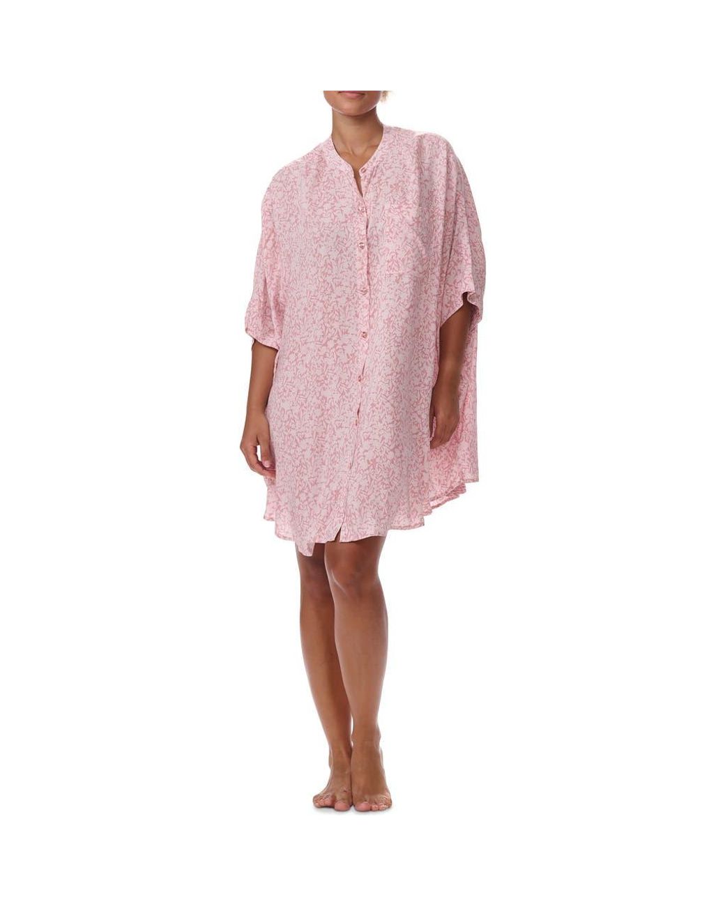 Splendid Oversize Button Up Nightgown in Pink Lyst