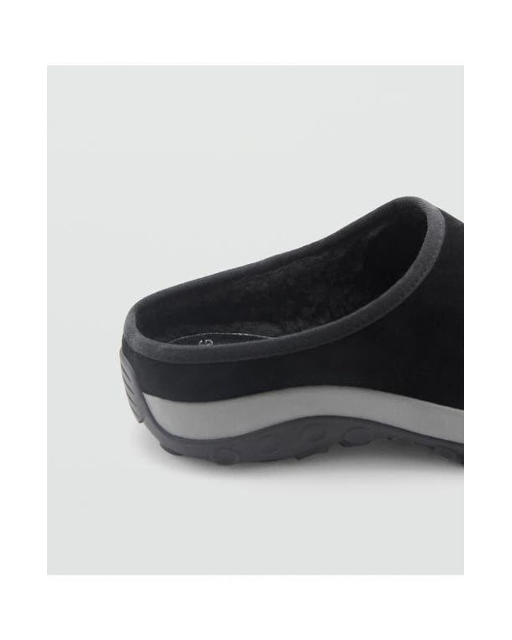 Mango Black Leather Clog