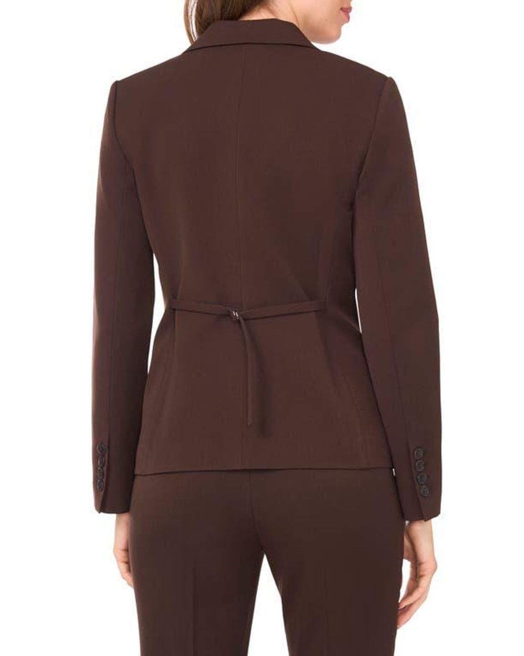 Halogen® Brown Clean One-Button Blazer