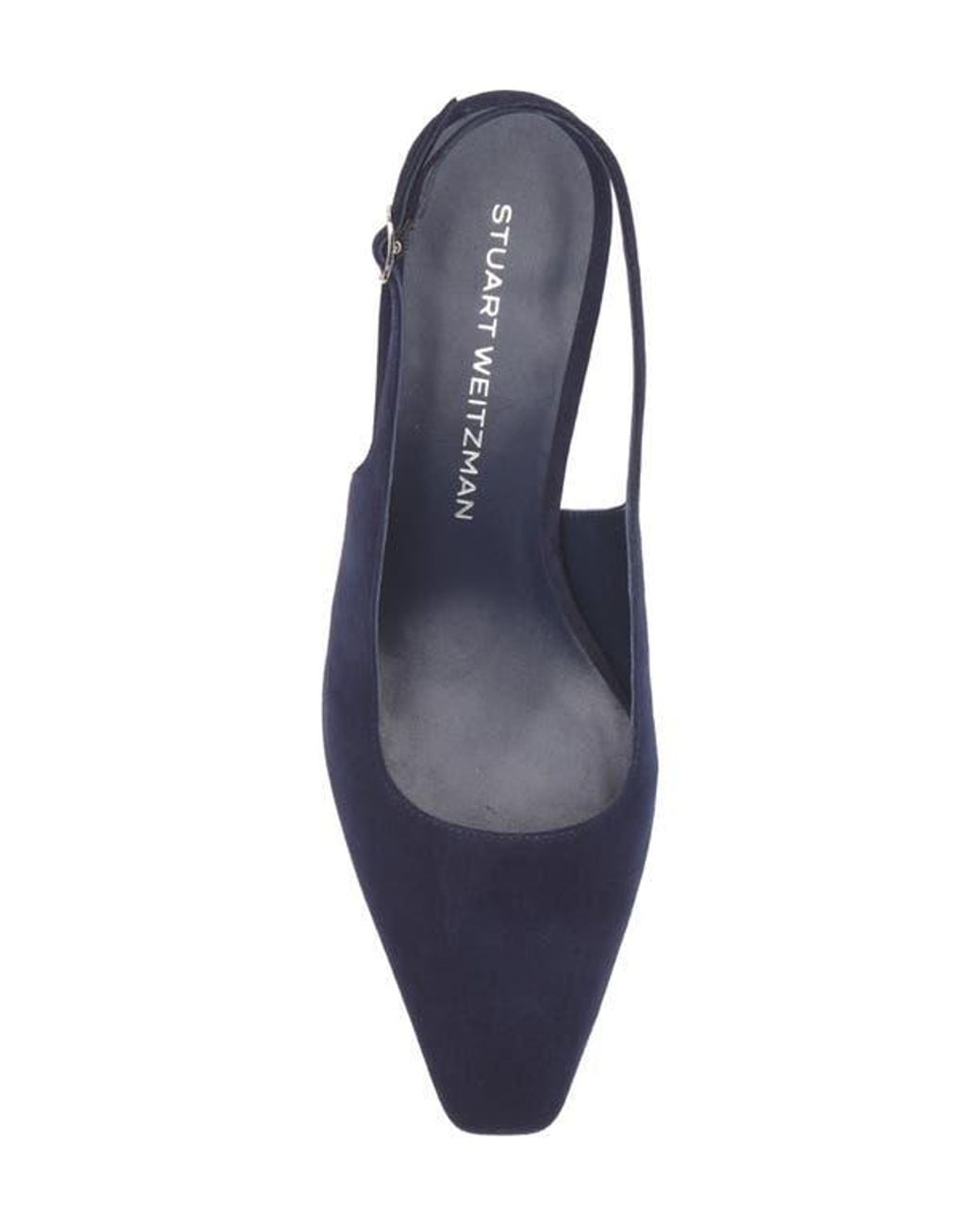 Stuart Weitzman Blue Stassi Slingback 50 Pump
