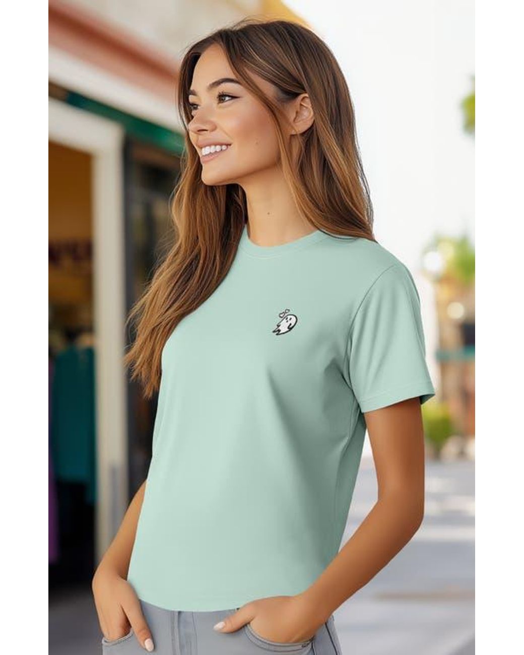 Alix Green Heartly Ghost Tee