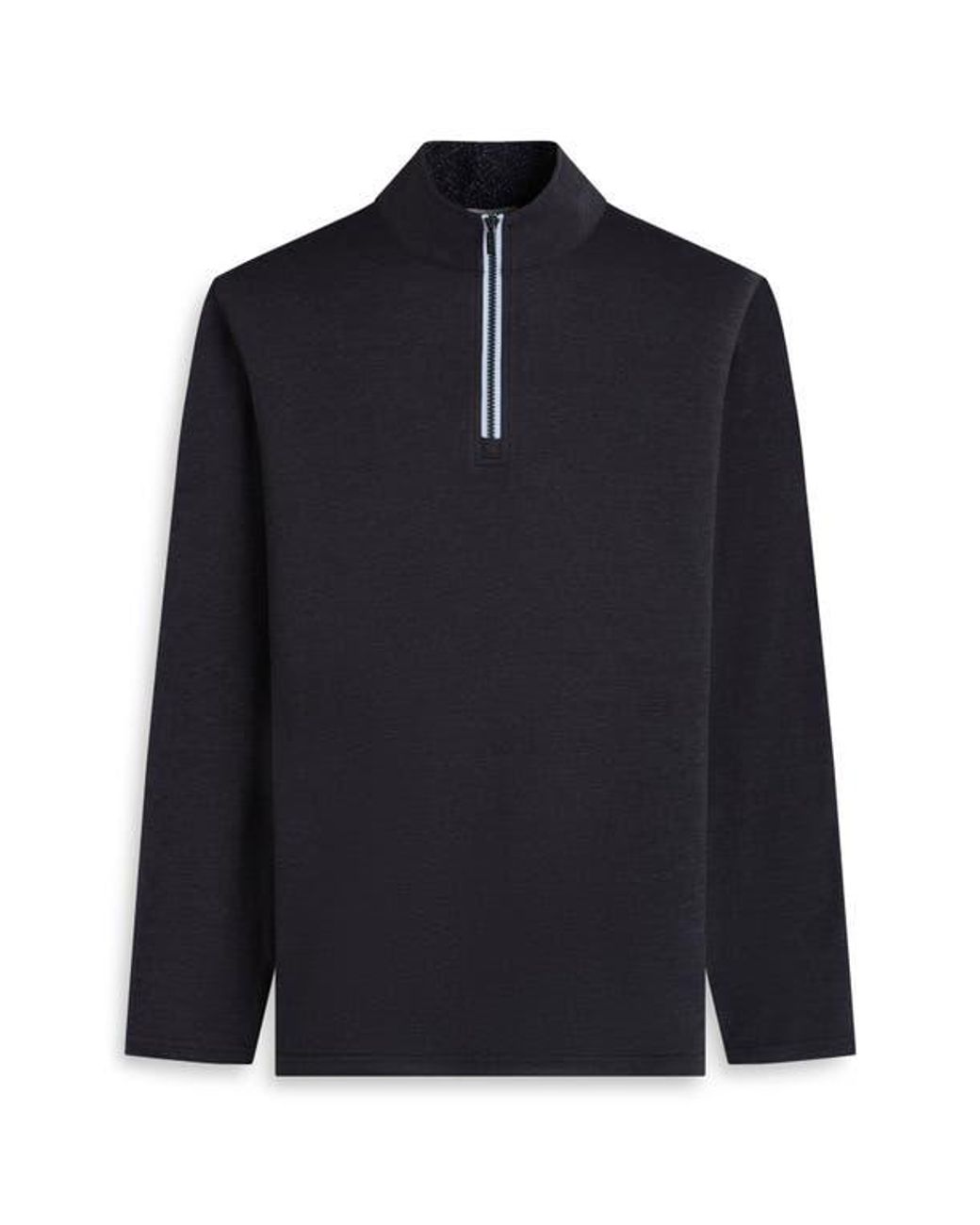 Bugatchi Blue Quarter Zip Pullover for men