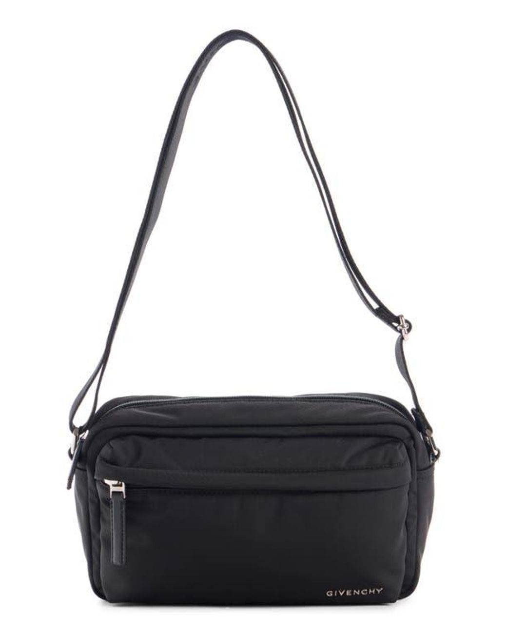 Givenchy Black Essential U Canvas Crossbody Camera Bag for men