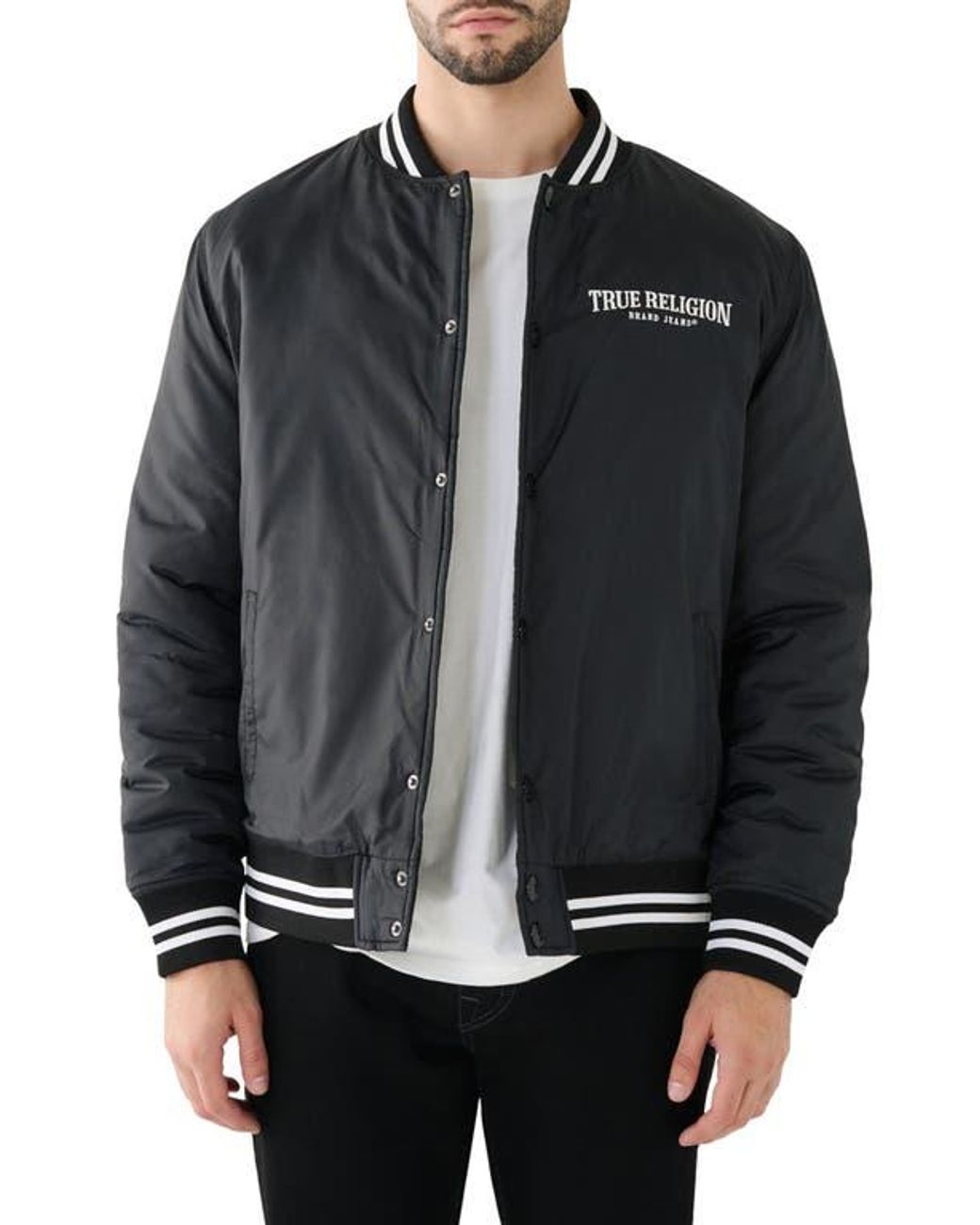 TRUE RELIGION / PU PATCH LOGO JACKET