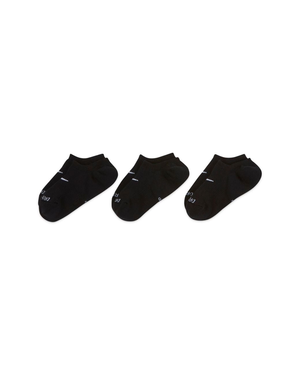 Nike Black 3-Pack Everyday Plus No-Show Socks