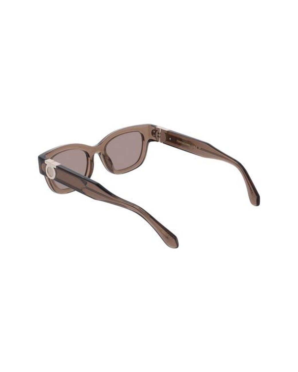 Ferragamo Gray 52Mm Modified Rectangular Sunglasses
