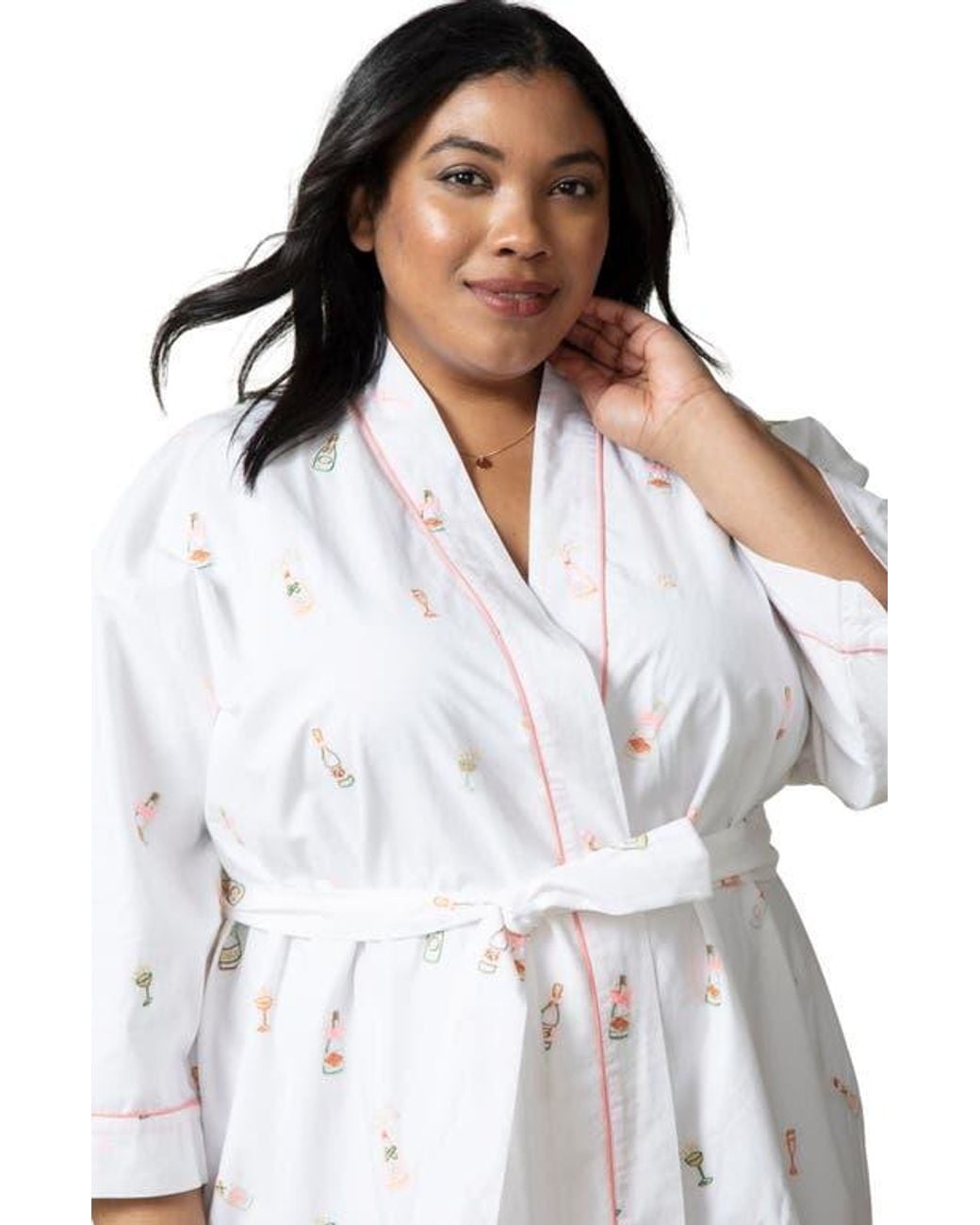Printfresh White Getting Ready Robe