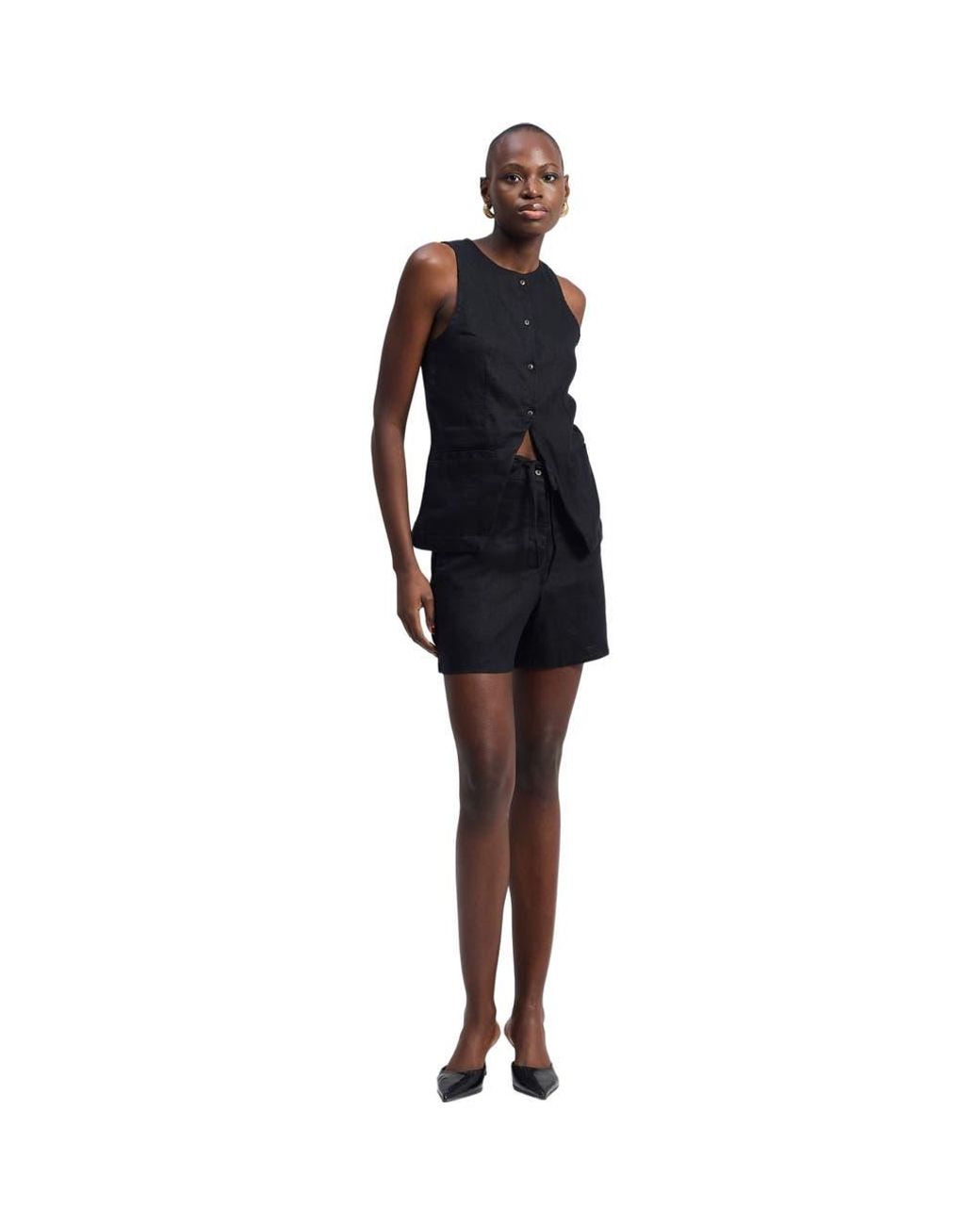REISTOR Black Sleeveless Vest Jacket