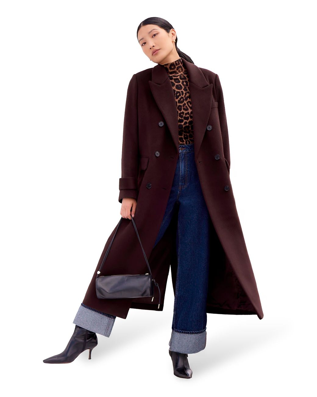 Ro&zo Blue Wool Blend Oversized Coat