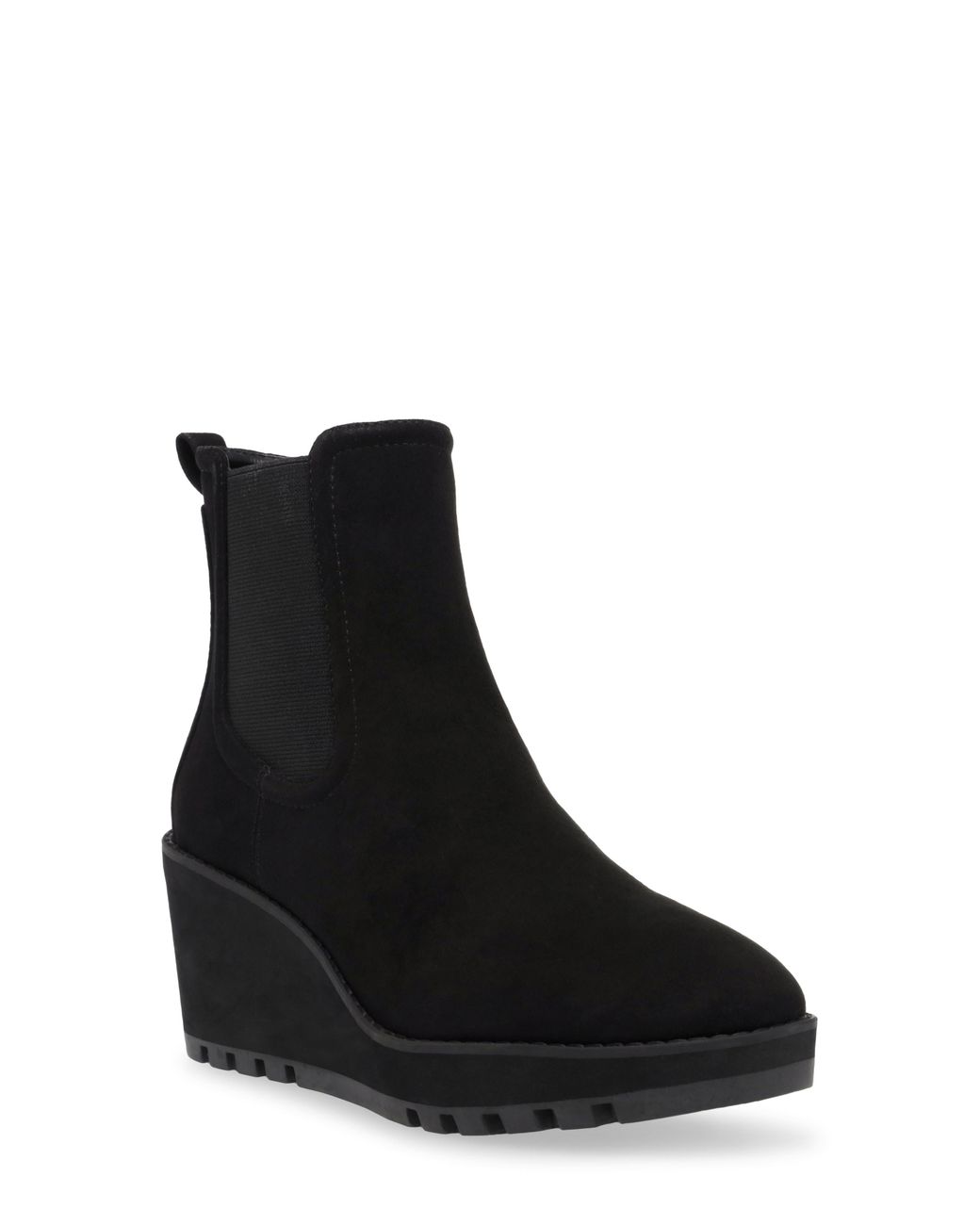 Anne Klein Pieces Wedge Chelsea Boot in Black Lyst