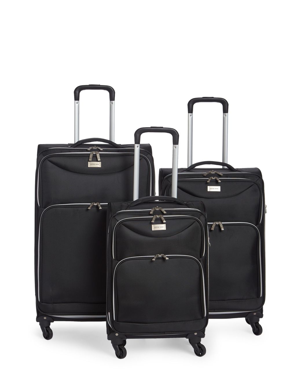 Geoffrey Beene 3piece Ultra Lightweight Wheeled luggage Set in Black