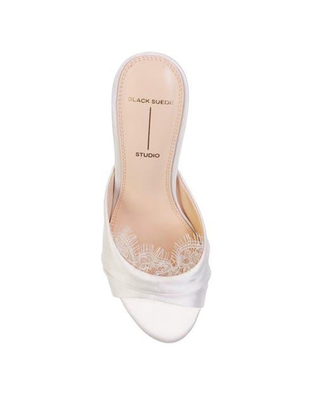 Black Suede Studio White Lacey65 Sandal
