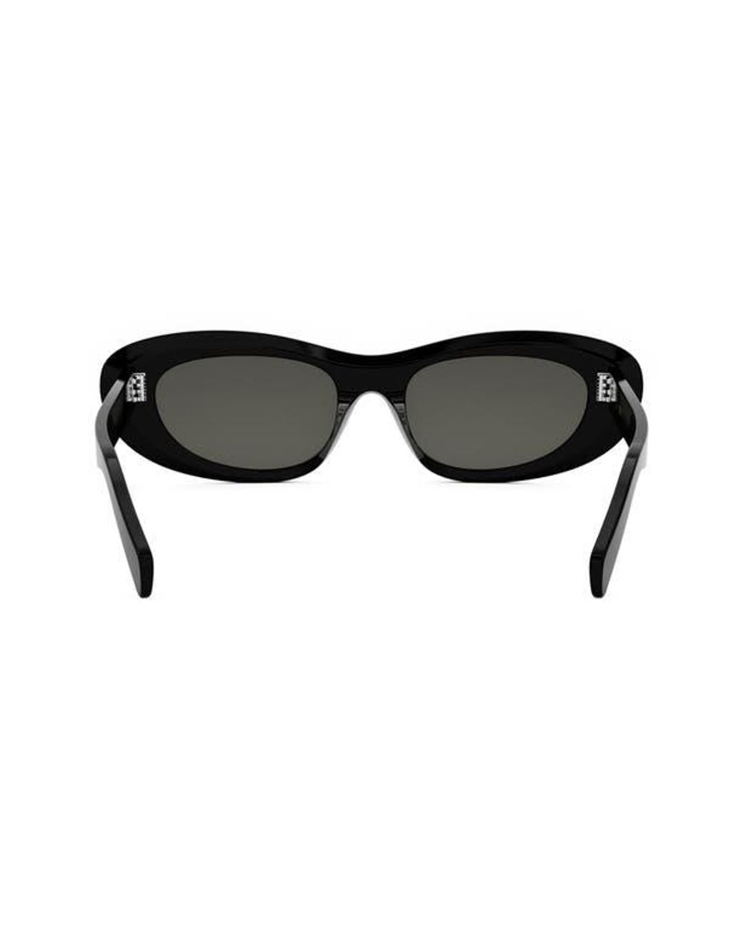 Céline Black Bold 3 Dot Rectangular Sunglasses