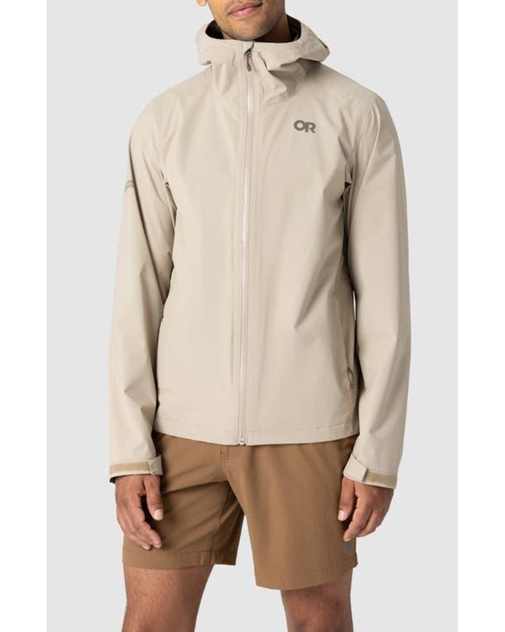 Outdoor Research Natural Stratoburst Packable Rain Jacket for men