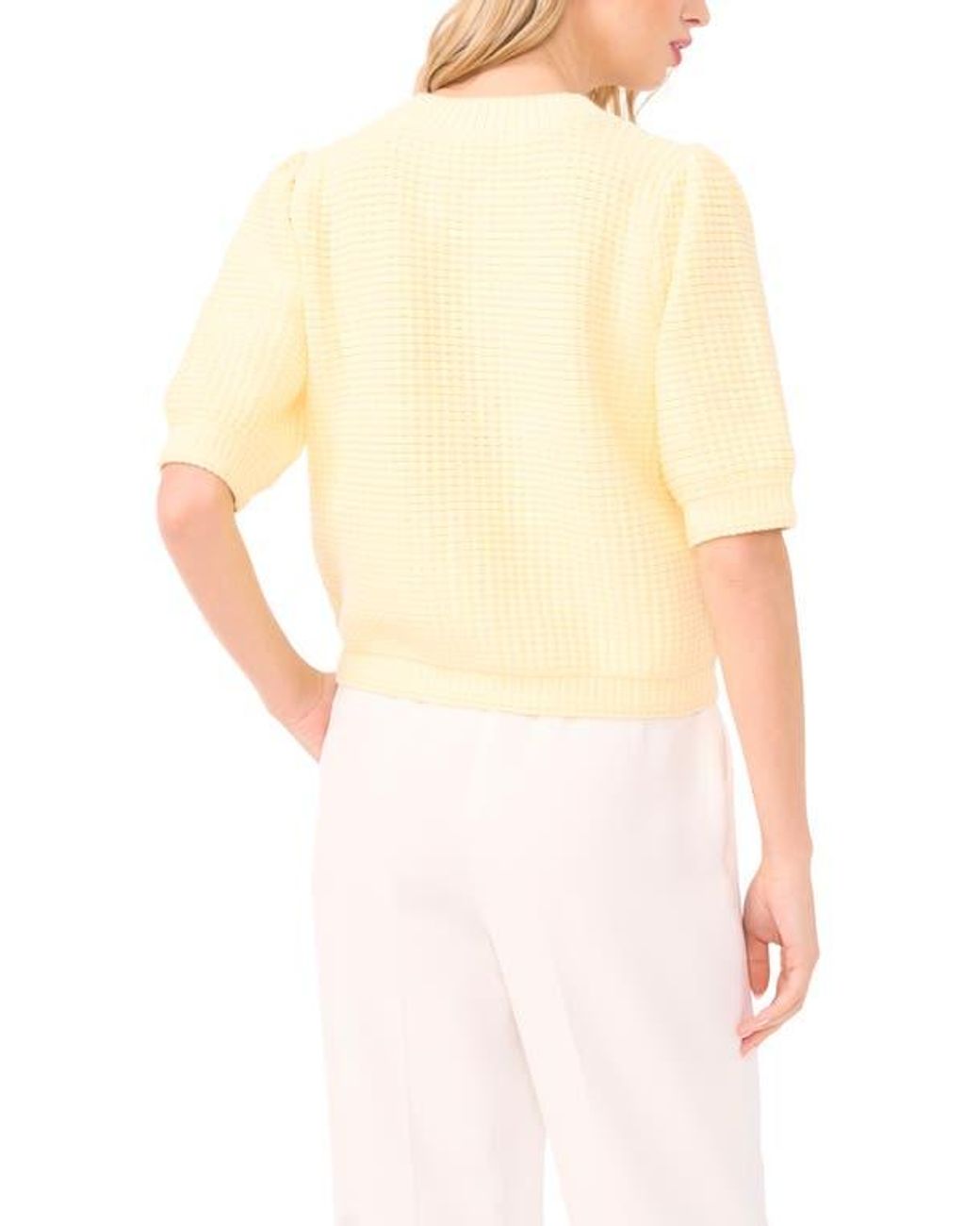 Halogen® White Button Up Sweater