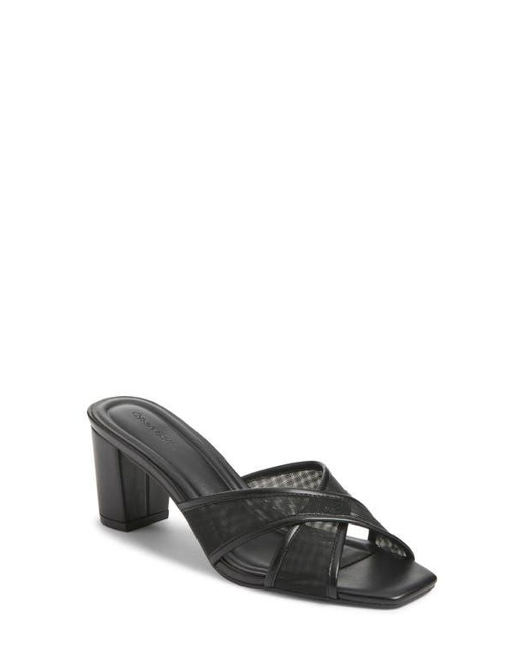 Open Edit Black Grady Heeled Sandal